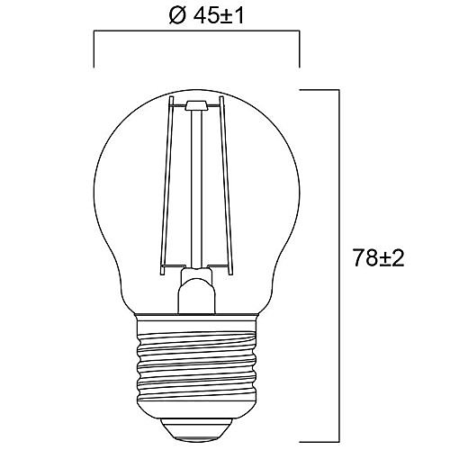 Lampe TOLEDO Retro 250lm 827 45g - SYLVANIA - 0029500