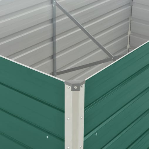 NNEVL Raised Garden Bed 160x80x45 cm Galvanised Steel Green