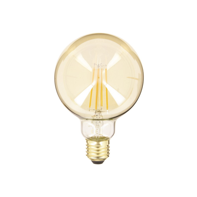 Ampoule vintage G95 à filament LED E27 8 W ambrée 2 pièces XANLITE