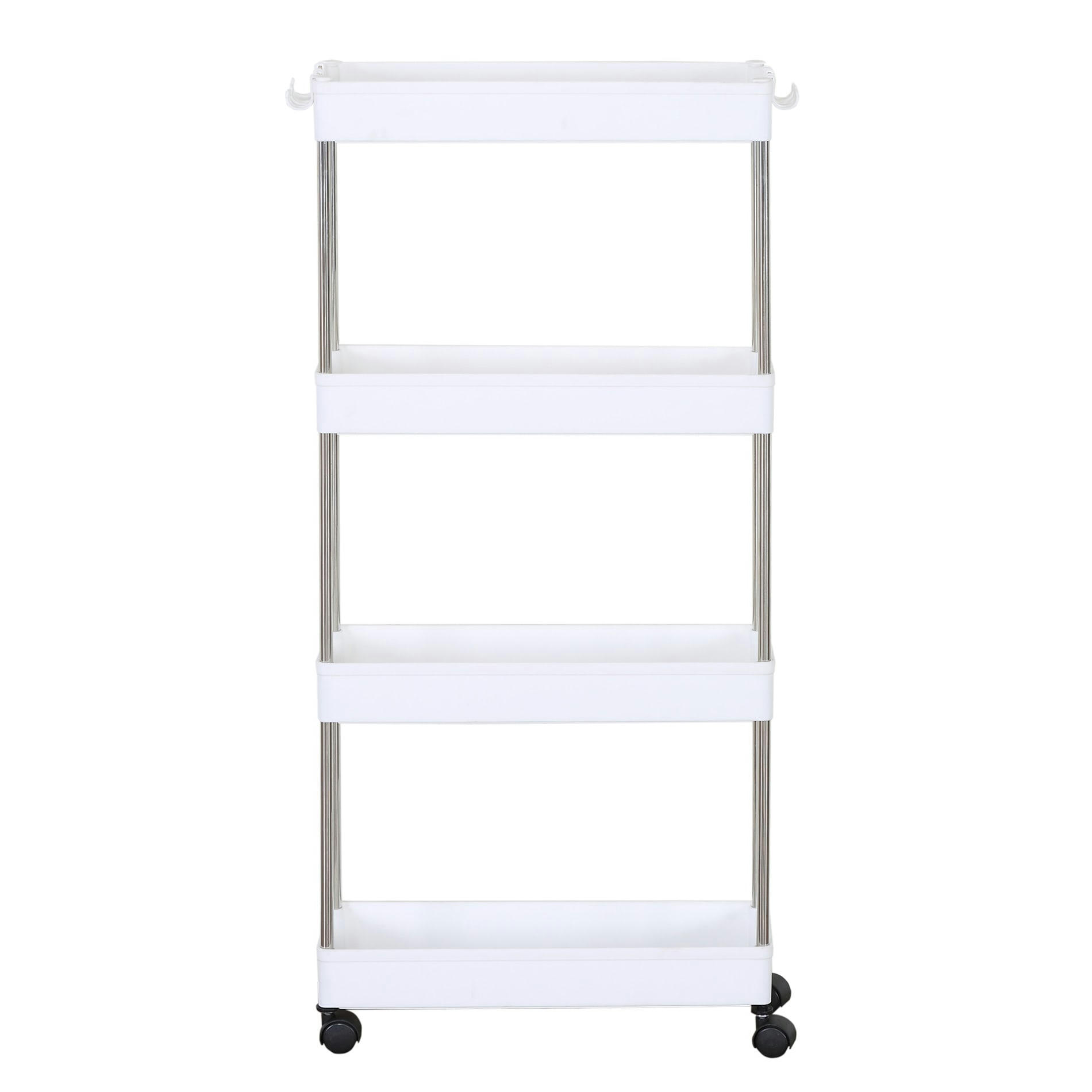 EASY LIFE - Chariot cuisine avec roues 40x13x85 cm en plastique blanc