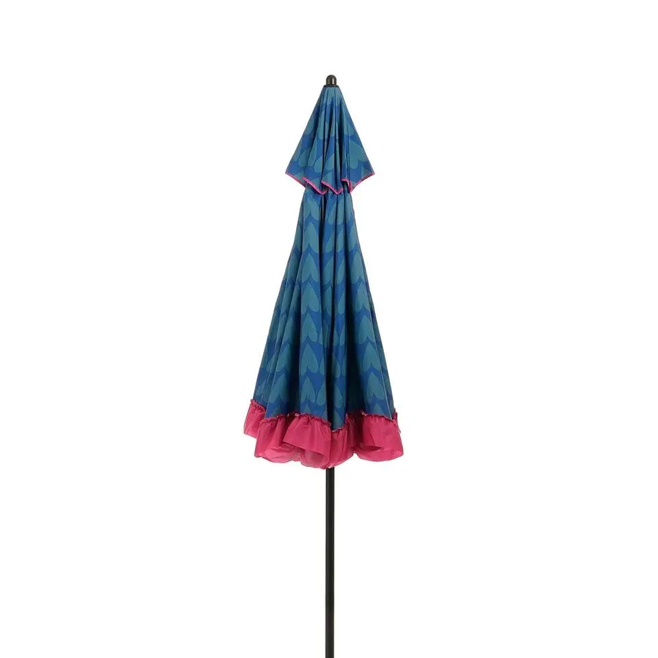 Edelman Mitchell parasol hart blauw - &Oslash;220 x 238 cm