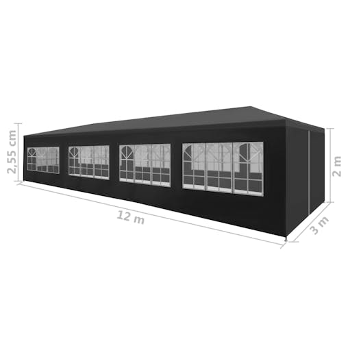 NNEVL Party Tent 3x12 m Anthracite