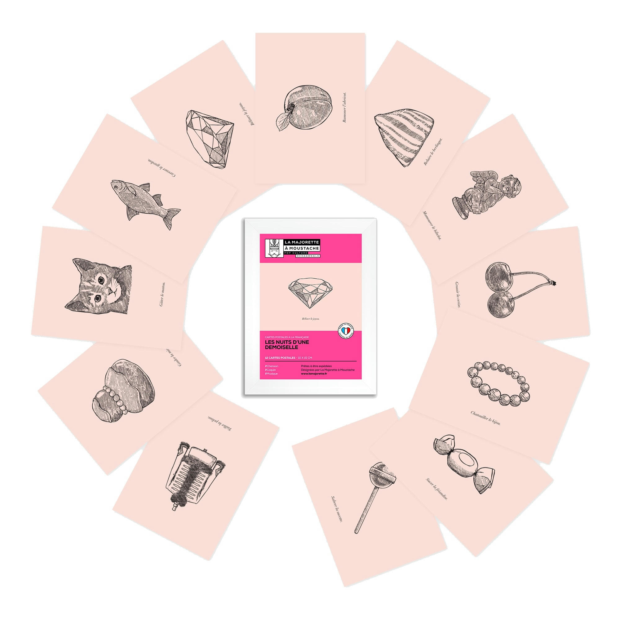 - Etui 12 cartes postales - Les nuits d'une demoiselle