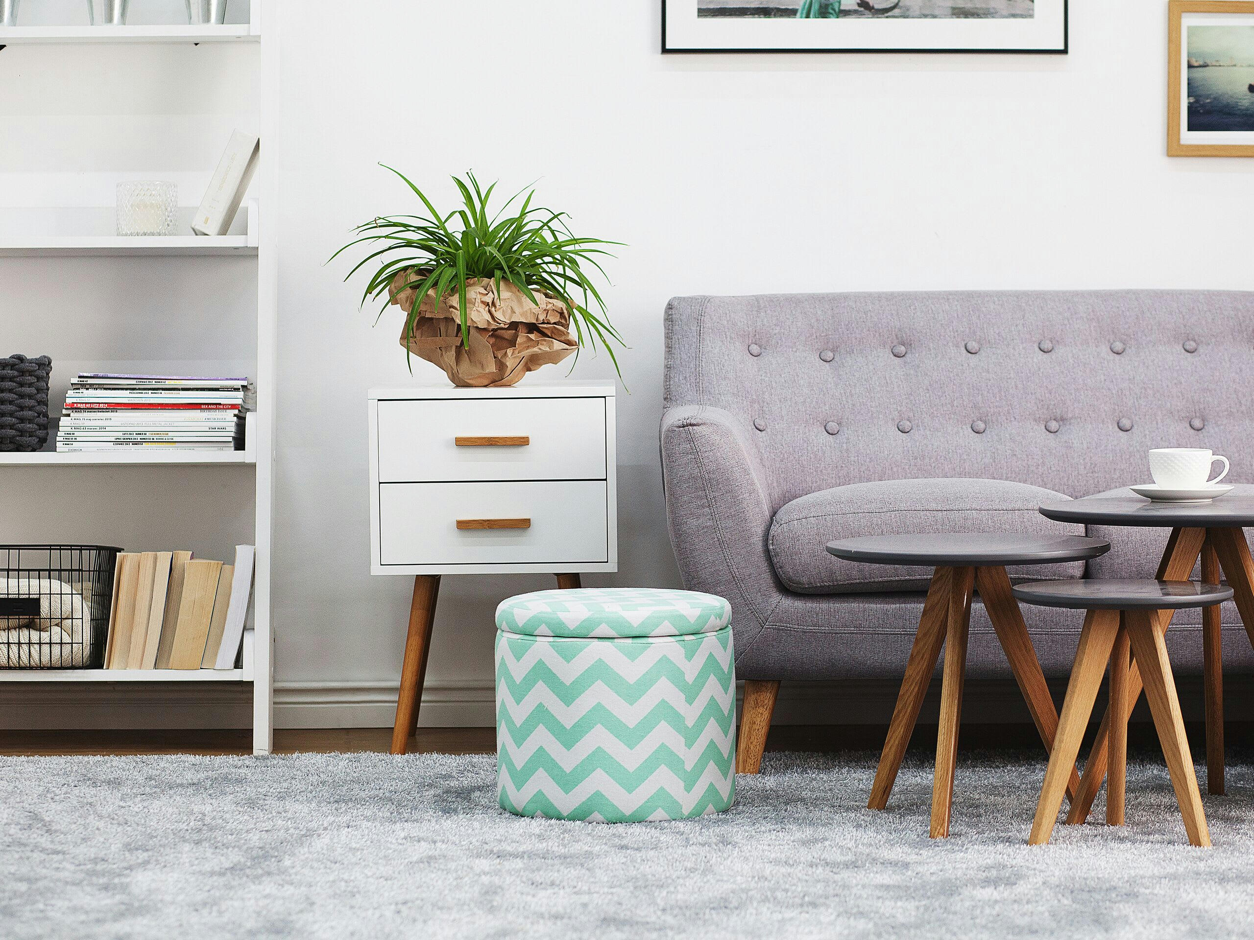 TUNICA - Boîte de rangement multifonction bleu et blanc