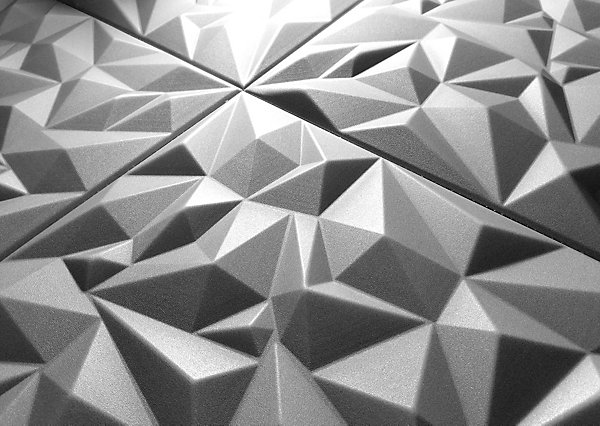 Panneaux de plafond et panneaux muraux Decoratif 3D Ametyst Noir 5m² / 20pièces