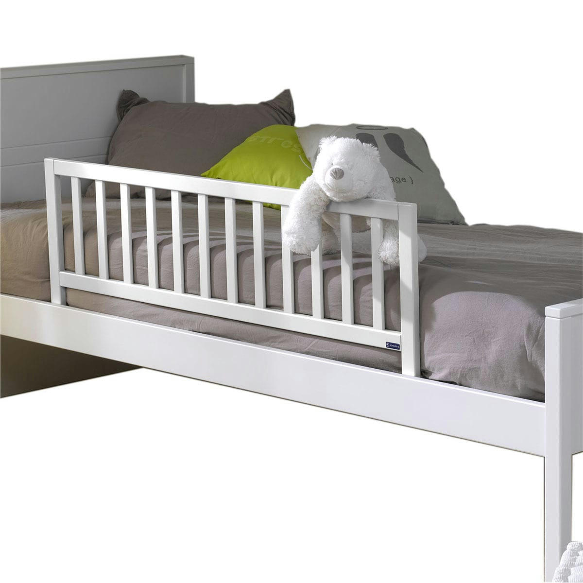 NOÉ - Barrière de lit enfant bois massif blanc