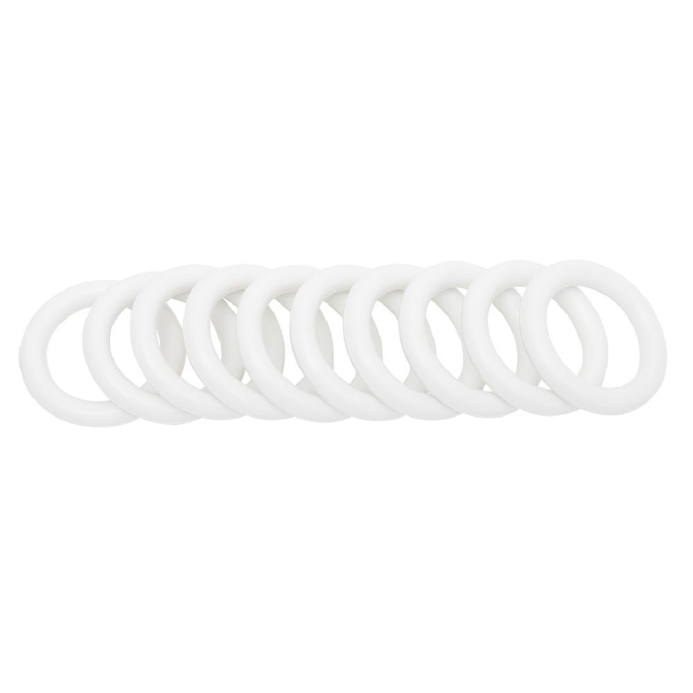 Anneau de rideau Ø42 mm plastique Blanc x10