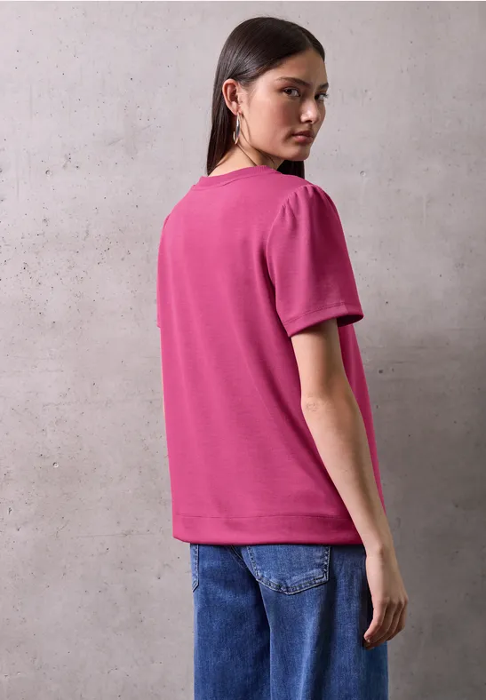 Shirt mit gerafften Ärmeln