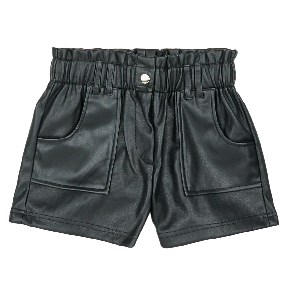 Only - KOGSTEPHANIE FAUX LEATHER SHORTS CS OTW - Black