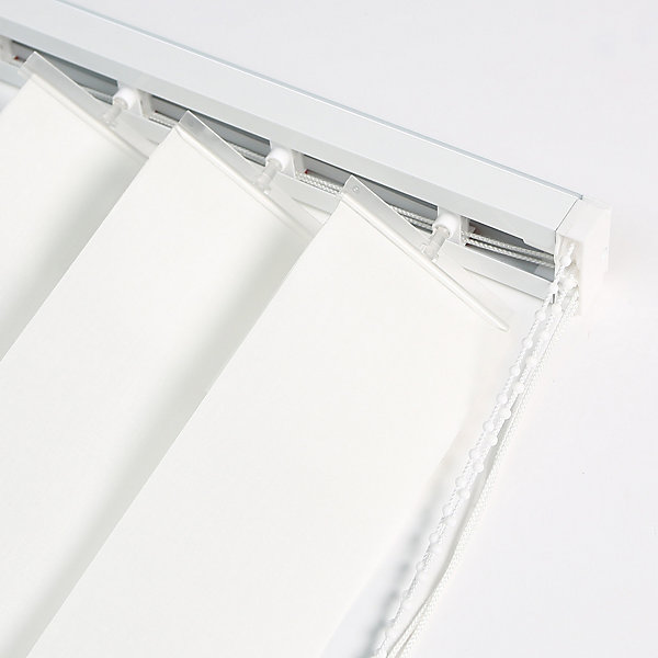 Kit rail et lamelles verticales orientables ouverture centrale blanc l.250 x H.260cm Madeco