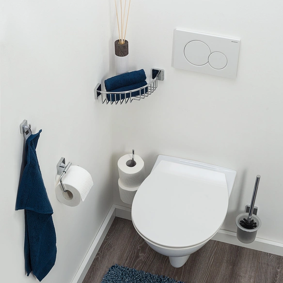 WC-Bürste »Onu«, Metall/Glas, chromfarben