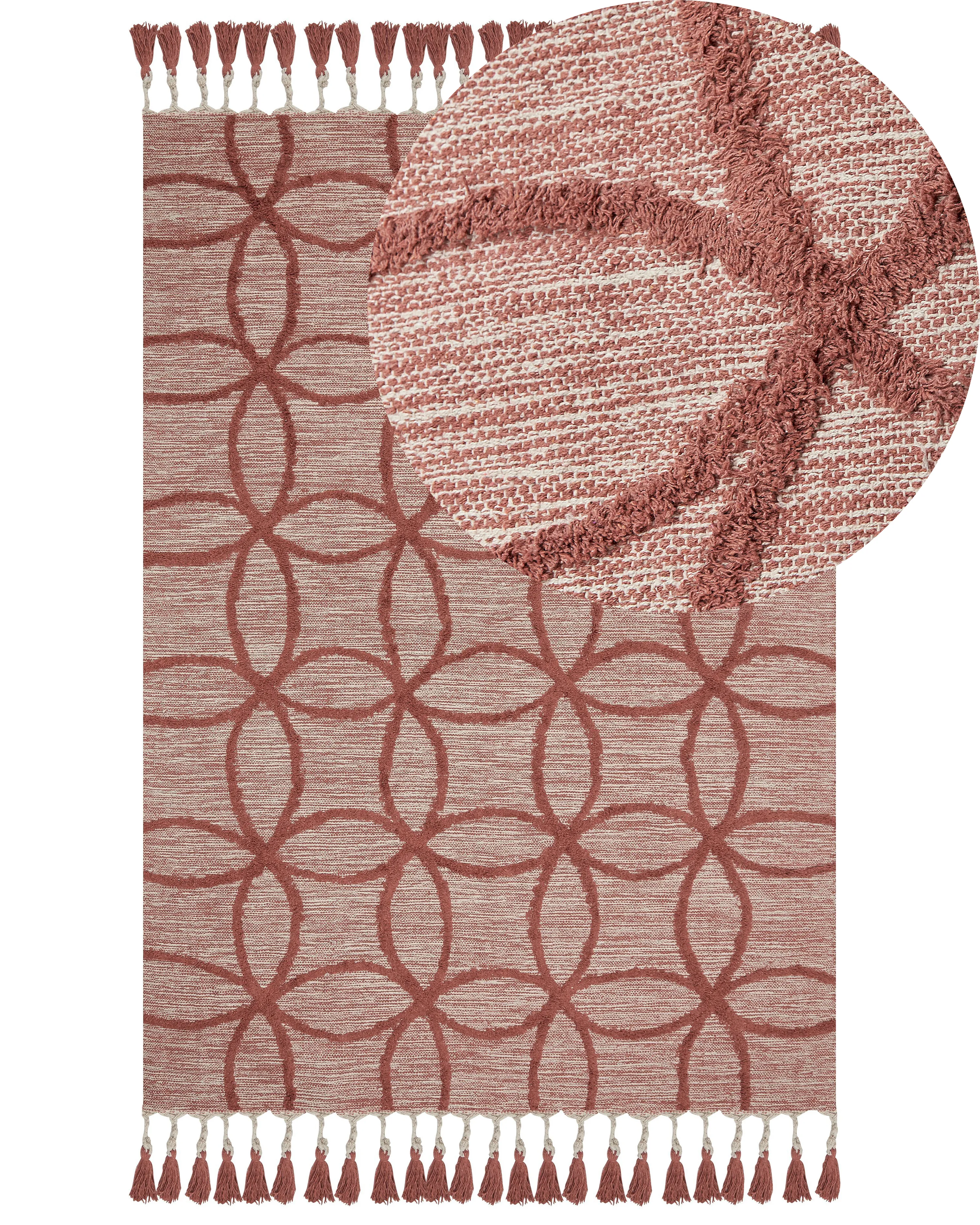 Rug KIRSEHIR Red 140 x 200 cm Cotton
