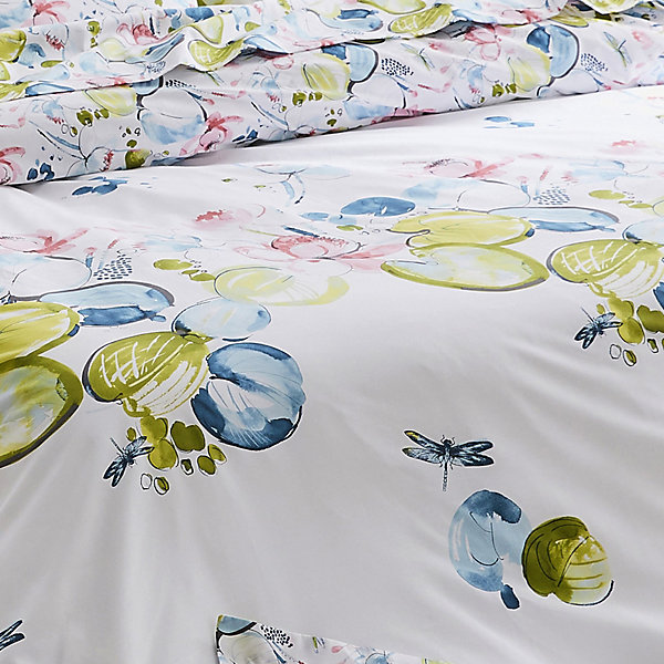 Housse de couette Nénuphar (200x200 cm - Blanc)