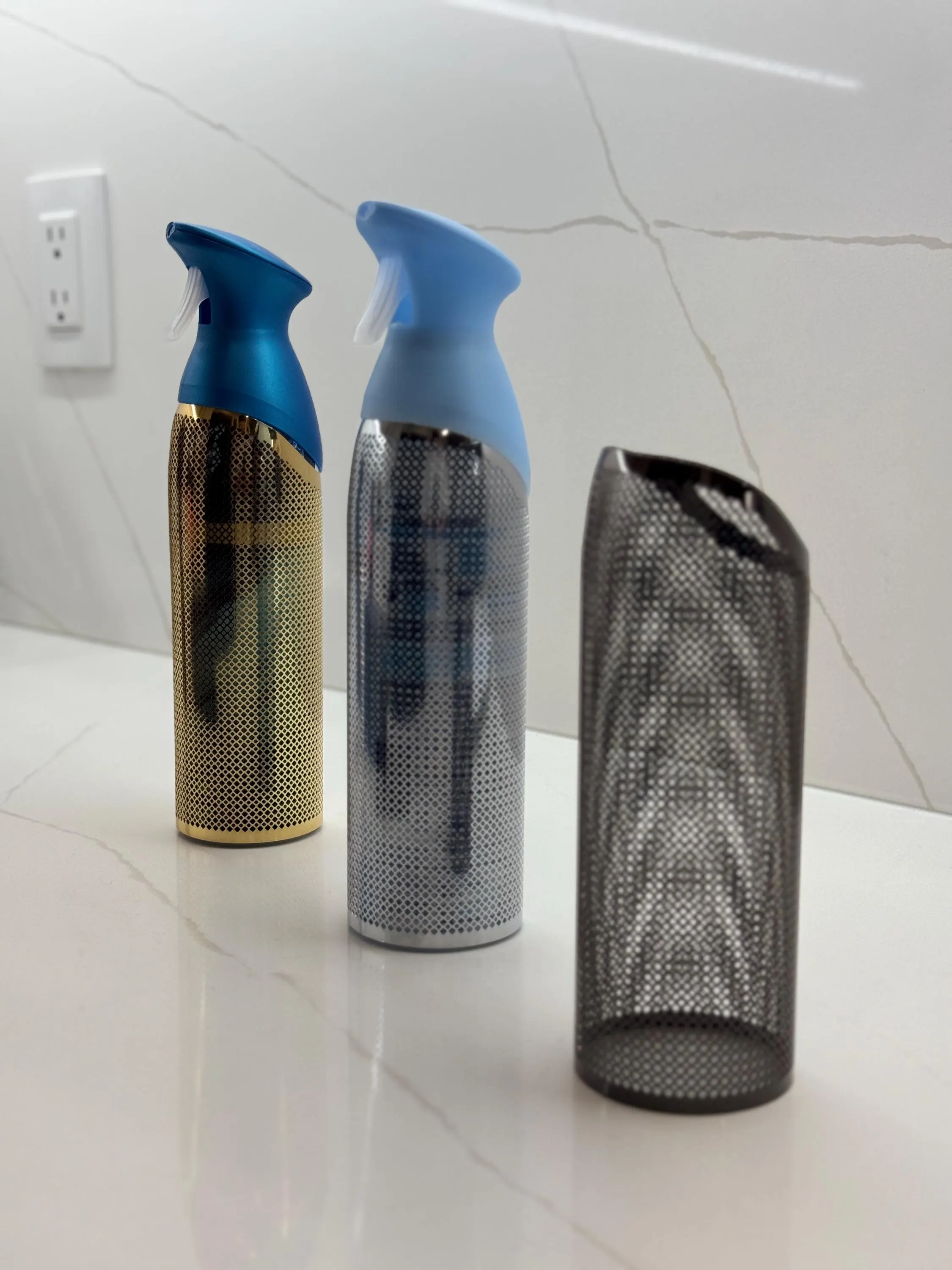 Febreze Cover Sleeve | Stainless Steel Air Freshener Cover | Hide Spray Can | Bathroom Decor | Air Freshener Holder