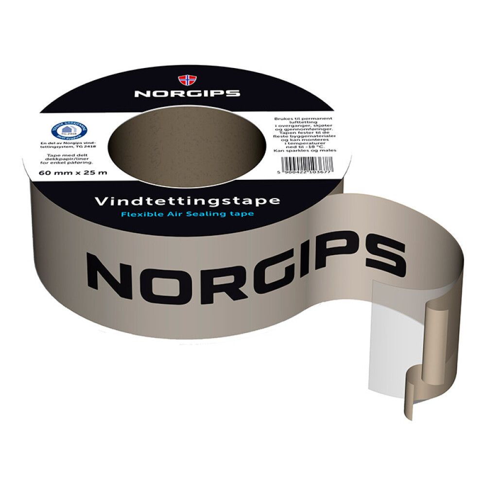 VINDTETTINGSTAPE NORGIPS 60MM