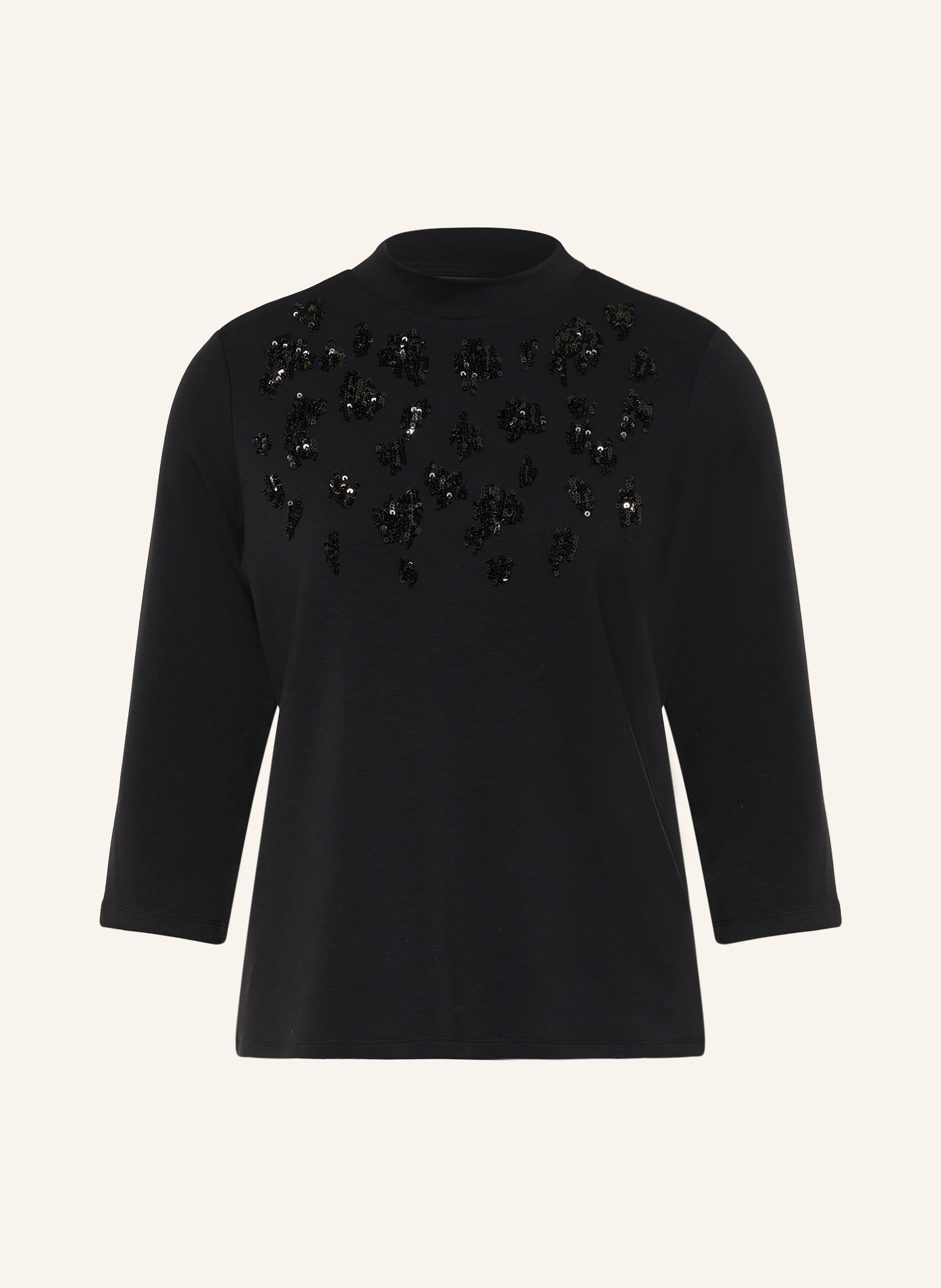 s.Oliver BLACK LABEL Shirt mit 3/4-Arm und Pailletten