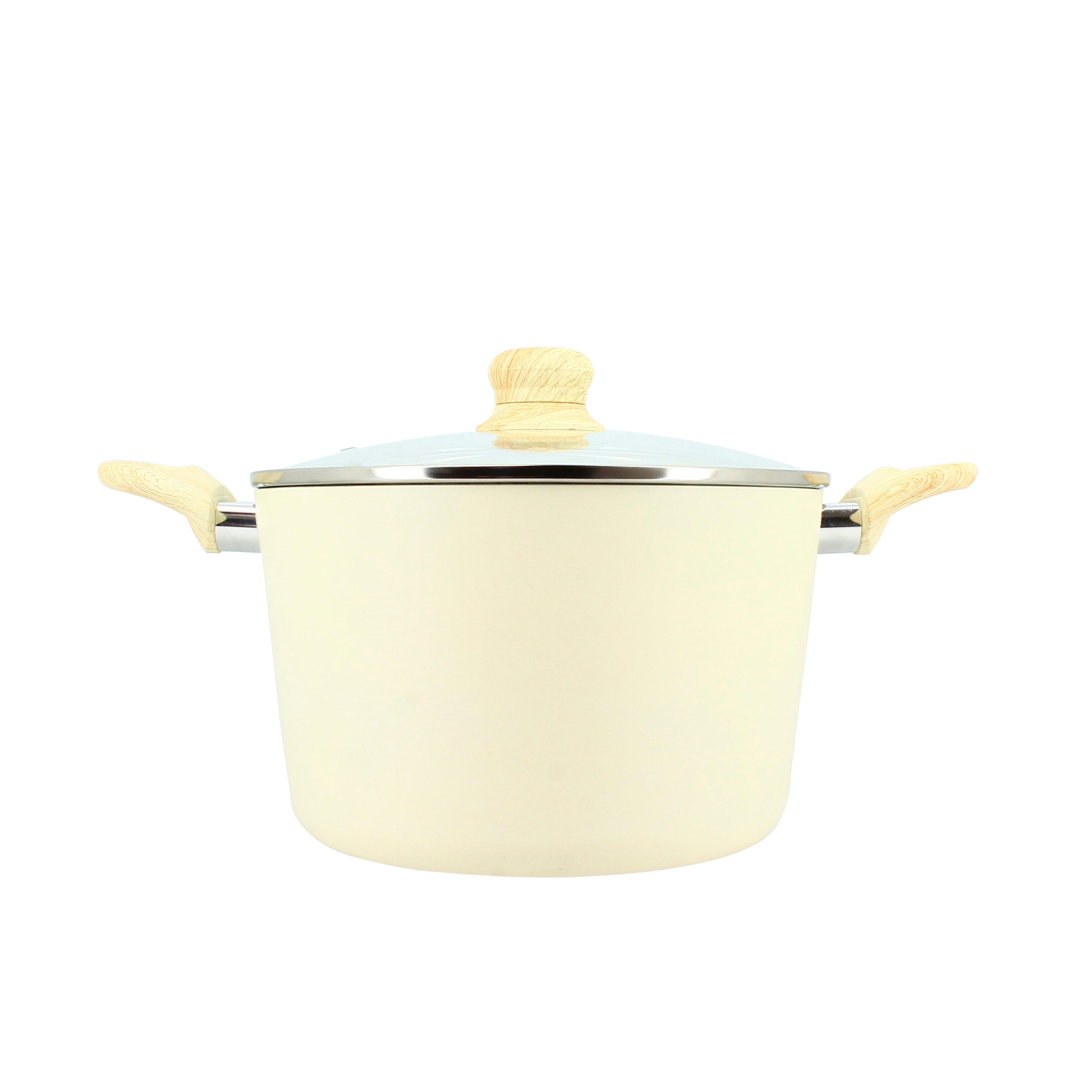 COLORAMA - Faitout en aluminium Ø24cm crème - compatible induction