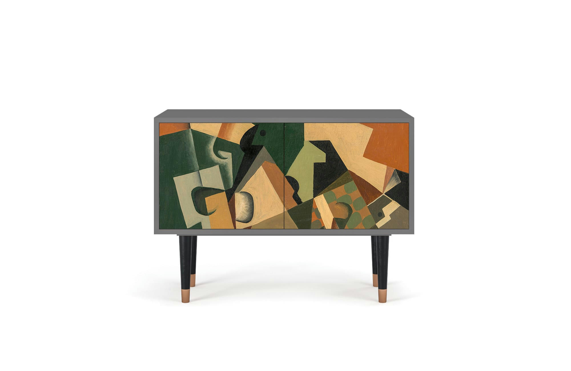 GLASS AND CHECKERBOARD BY JUAN GRIS - Buffet bas  multicolore 2 portes L 94 cm