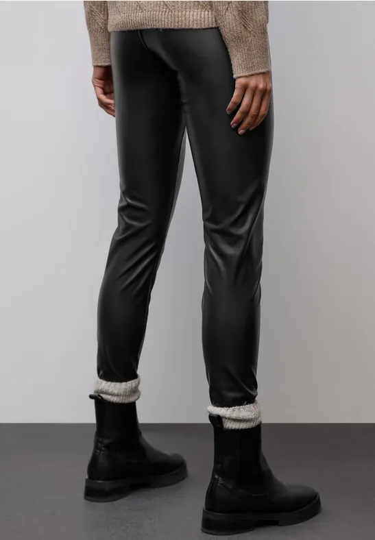 Leder Look Leggings
