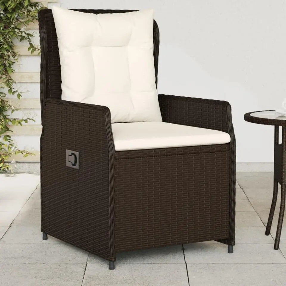 vidaXL - Tuinstoel - Bruin - Poly rattan