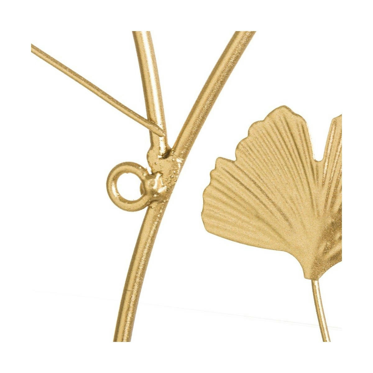 FEUILLES - Décoration murale feuilles en métal doré 53x56cm