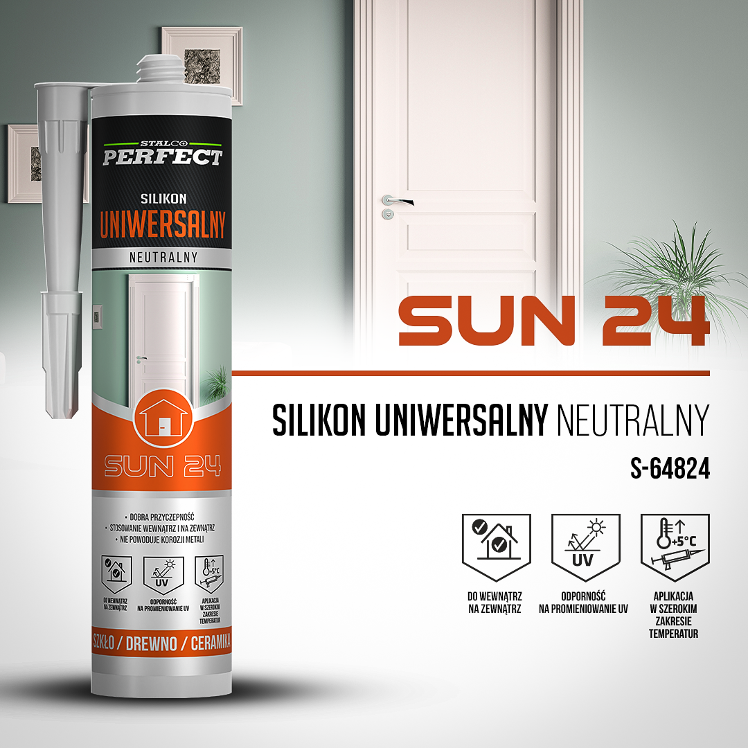 Silikon neutralny uniwersalny Bezbarwny STALCO PERFECT S-64824