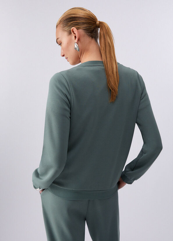 Felpa in scuba con logo