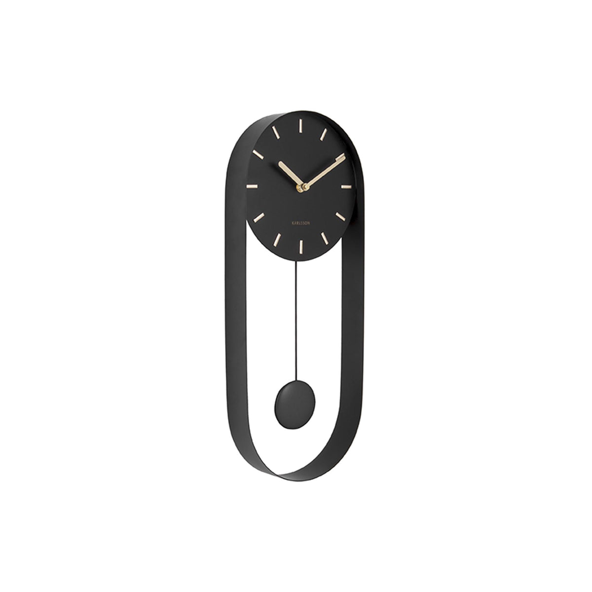 Karlsson wandklok Pendulum Charm - zwart - 4.8x20x50cm