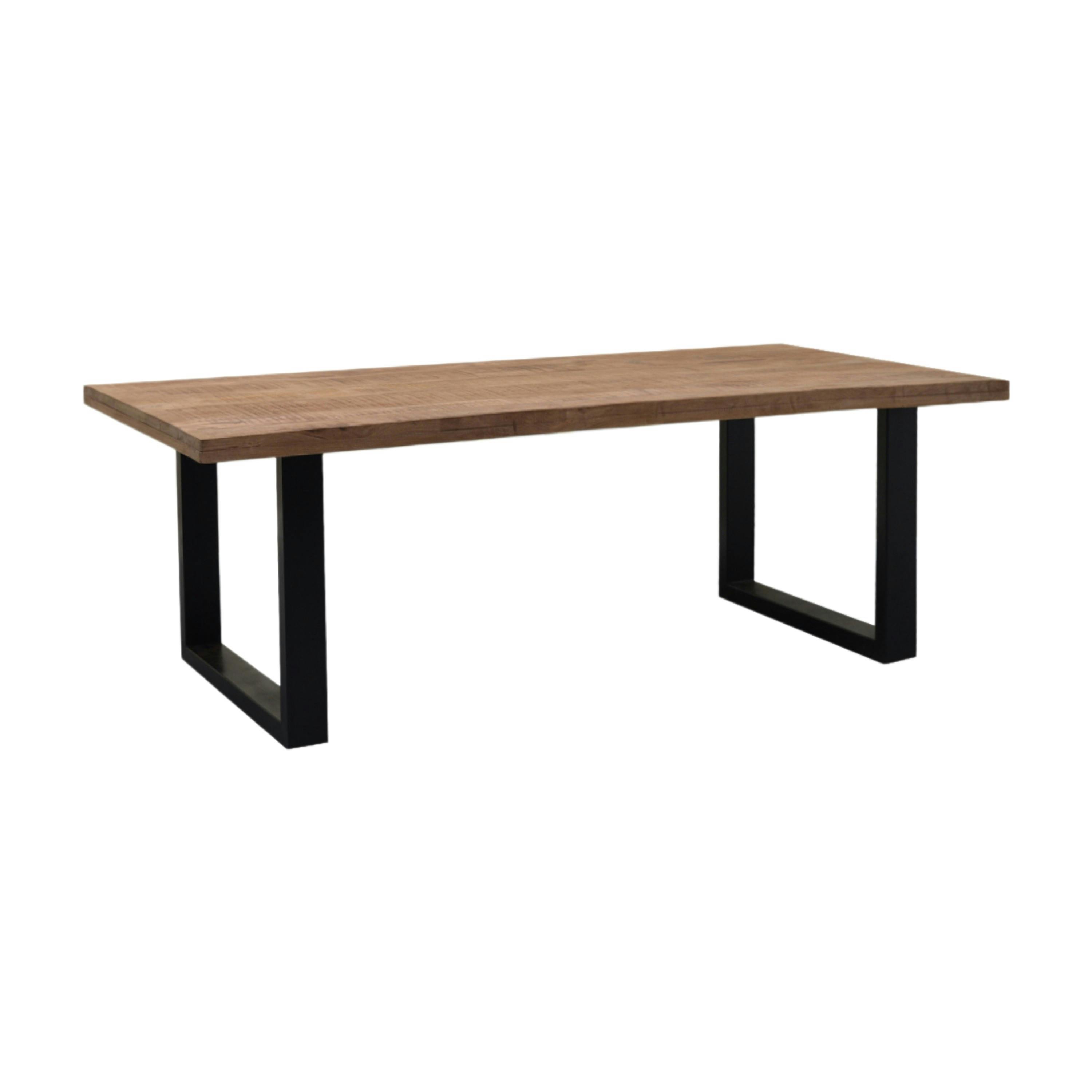 Table à manger en bois à pieds en U 220 cm FULTON