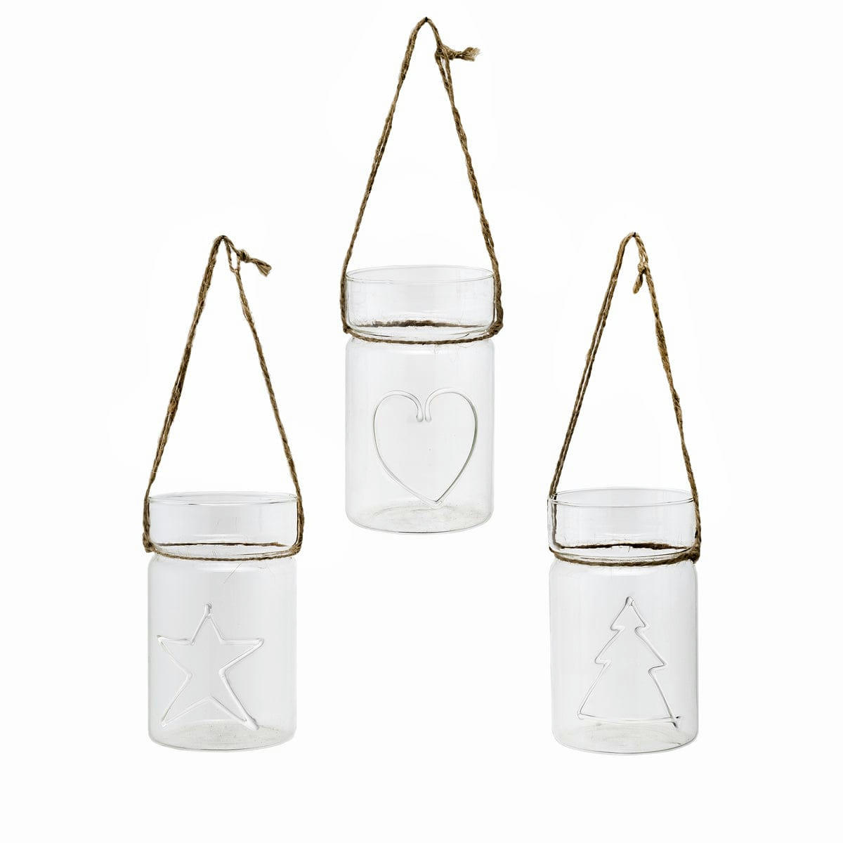 NOËL - Set de 3 vases à suspendre H12
