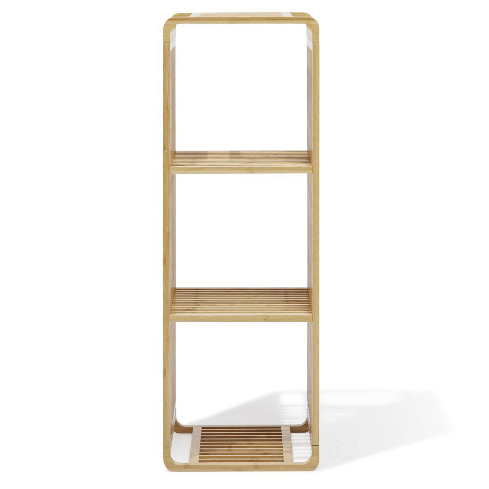 étagère 3 cases Macao bambou naturel - L.33xP.33xH.96cm