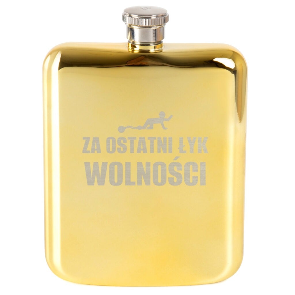 Piersiówka PREPERSO ŁYK WOLNOŚCI złota 0,24l