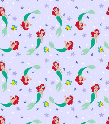 Disney Princess Ariel Flounder Cotton Fabric