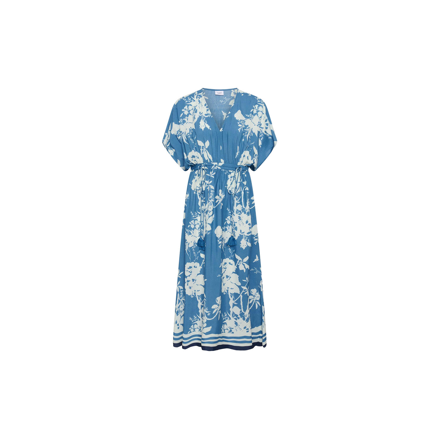 RashedaSZ Dress, vallarta blue flower bouquet
