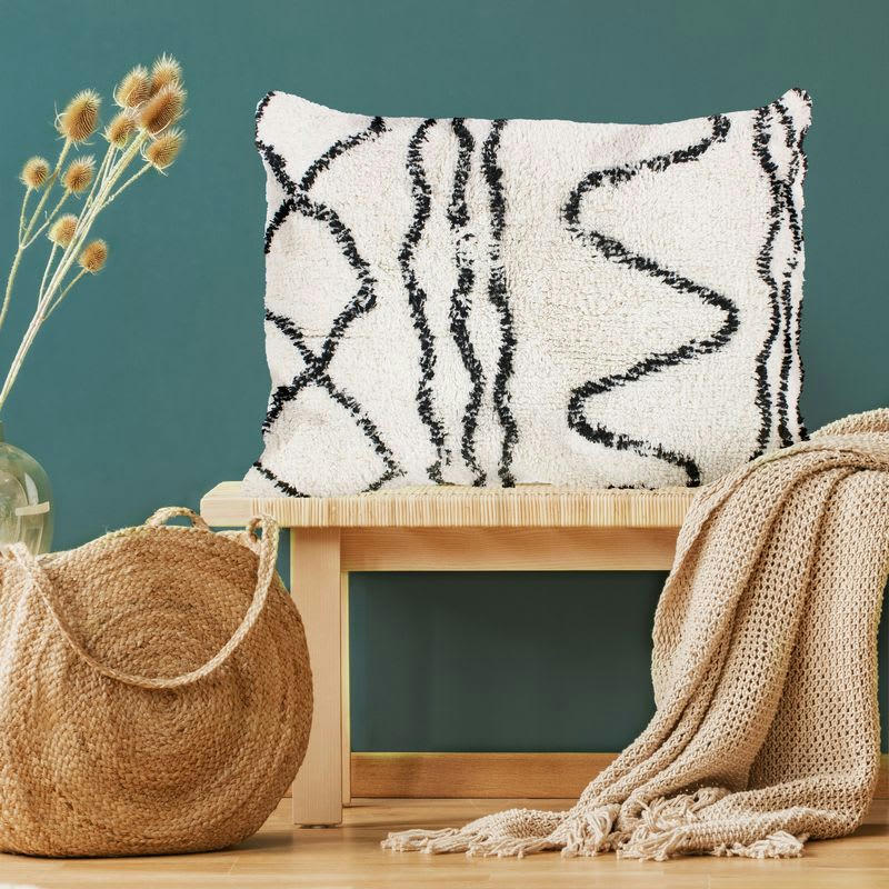 BERBERE - Coussin style berbère naturel 60x80