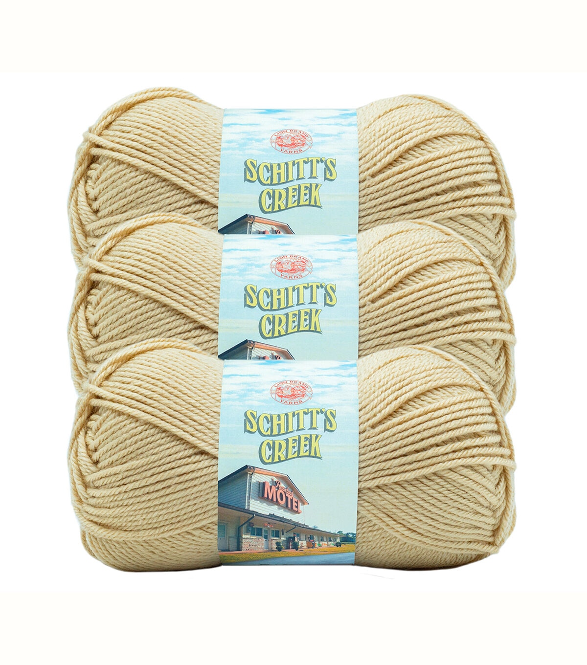 Lion Brand Schitt's Creek 372yds Worsted Acrylic Yarn 3 Bundle