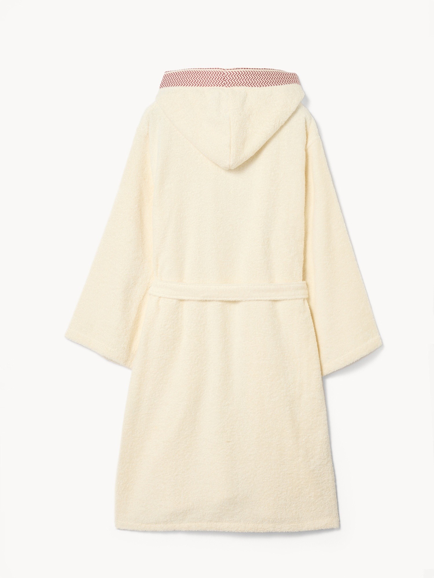 Accappatoio in spugna di puro cotone bordo jacquard