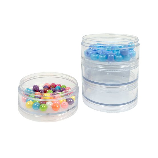 Clear Stackable Containers 70mm 4 Pack
