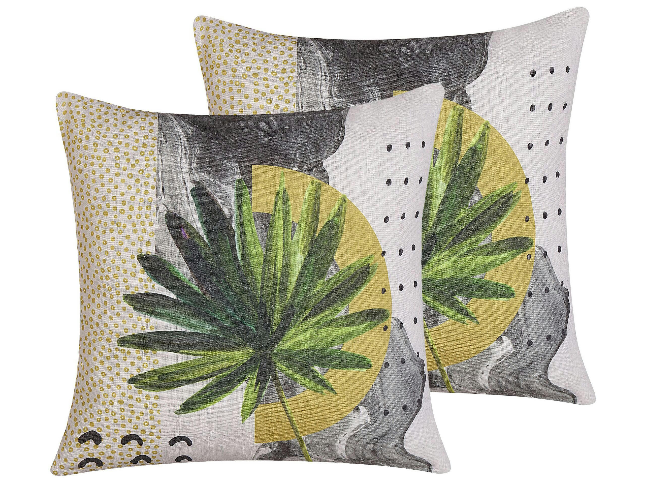 HOLCUS - Lot de 2 coussin décoratifs en tissu multicolore 45x6cm