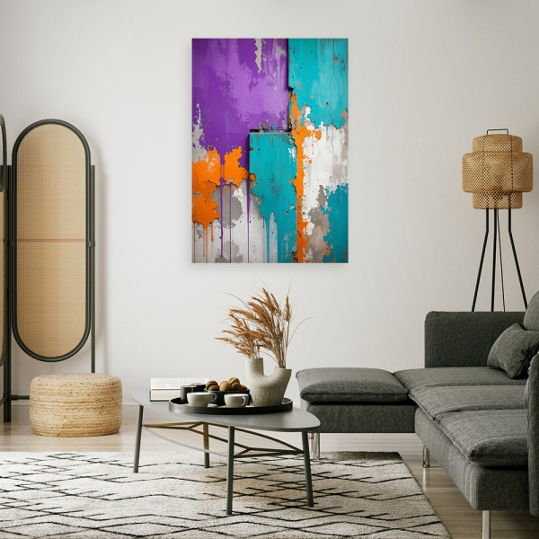 Obraz do salonu sypialni kuchni biura spa loftu, Kolorowa abstrakcja 20x30