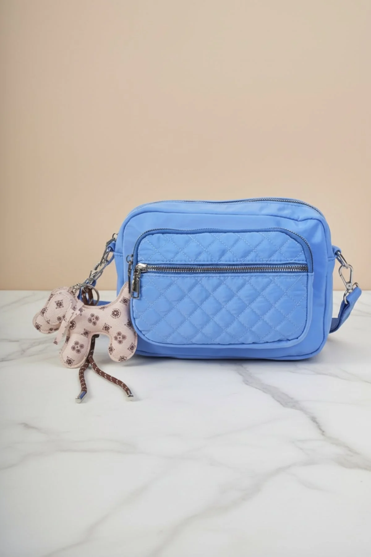 Blue Dog Charm Camera Bag