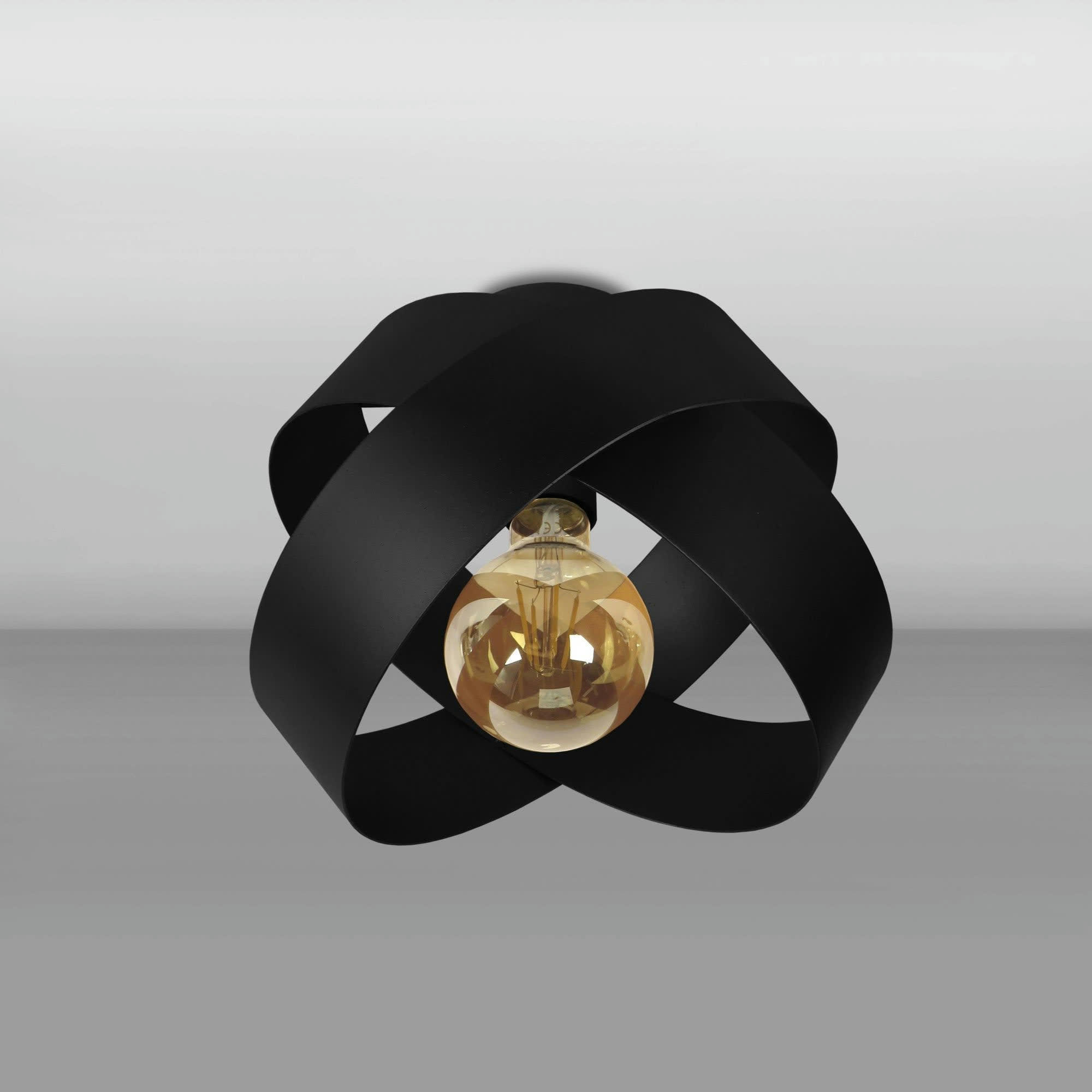 GORGES - Plafonnier métal noir