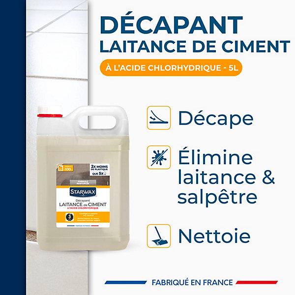 Décapant laitance de ciment carrelages Starwax 5L