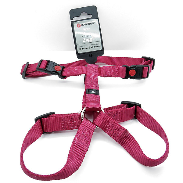 Harnais H Ziggi S/Mtour de cou 35 -50 cm 15 MM rouge cerise pour chien