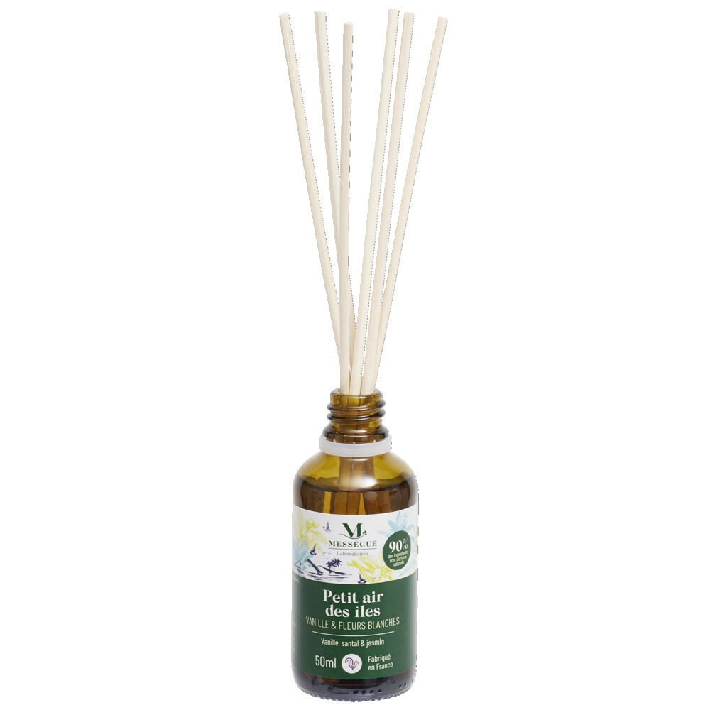 Diffuseur à bâtons Mességué bouquet parfumé vanille santal jasmin 50ml
