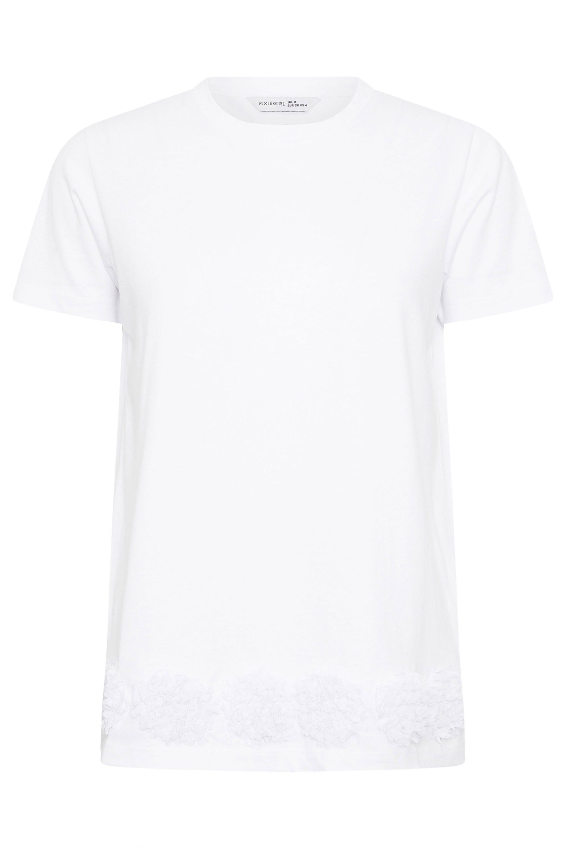 PixieGirl Petite Flower Hem T-Shirt