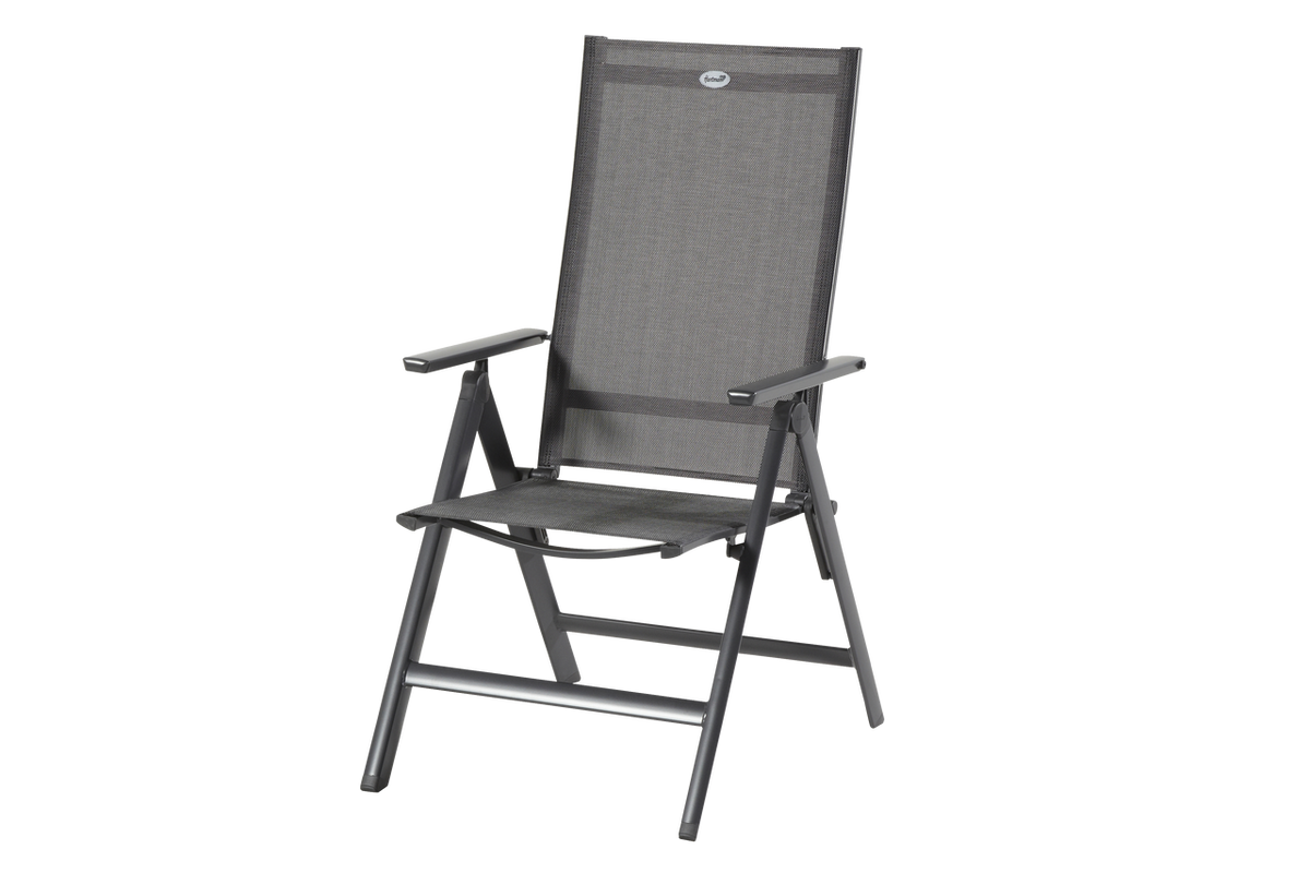 Hartman Tuinstoel Aruba - Antraciet - Verstelbaar - Zithoogte 44cm - Set van 2