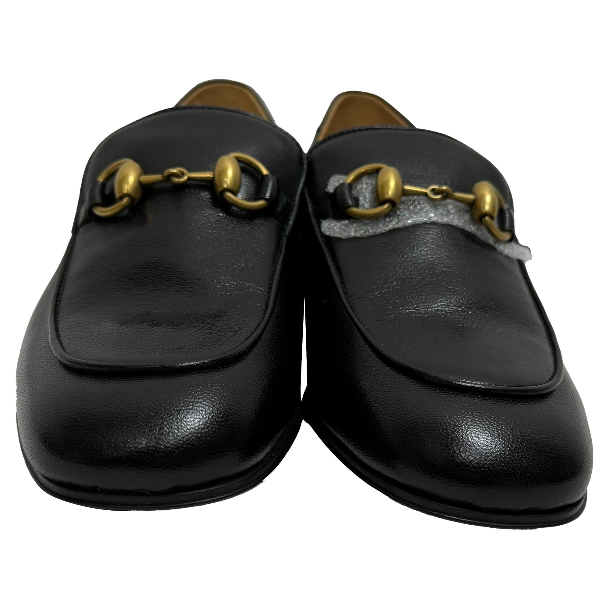 Gucci Preloved Horsebit Slip On Loafers in Black Leather