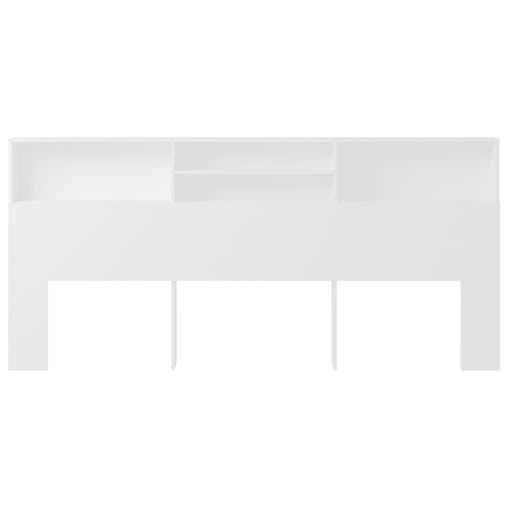 NNEVL Headboard Cabinet White 220x19x103.5 cm
