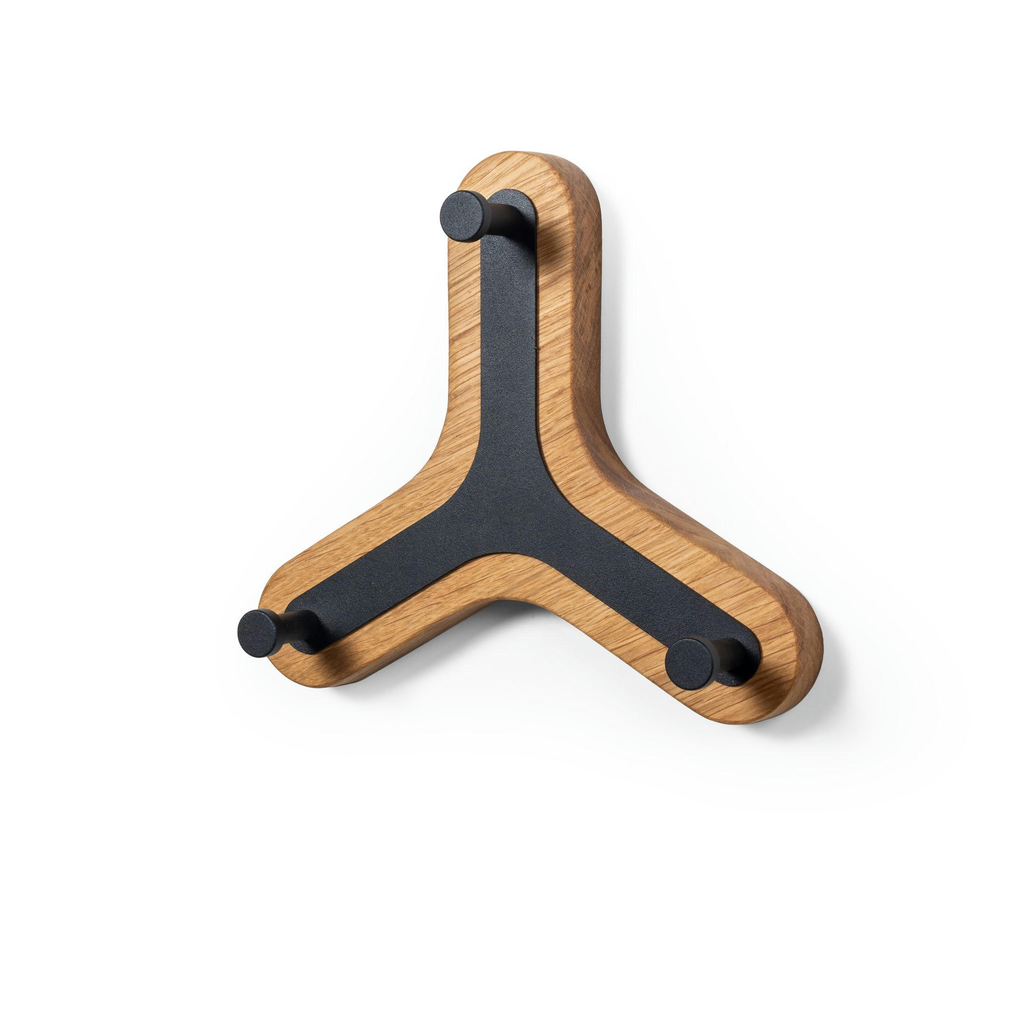 - Porte-manteau mural Hugo avec 3 crochets